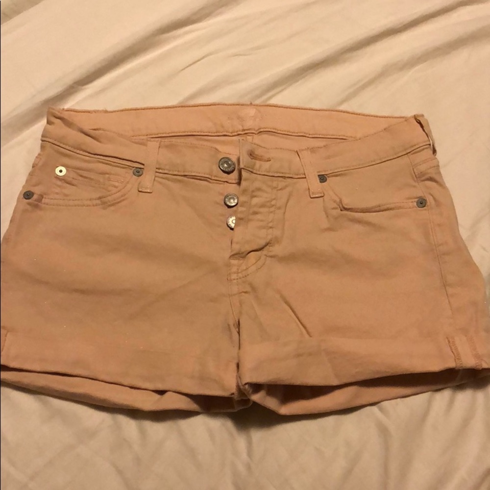 7 for All Manning Size 26 Shorts Pink Sparkle